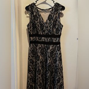 Black Lace Midi Dress
